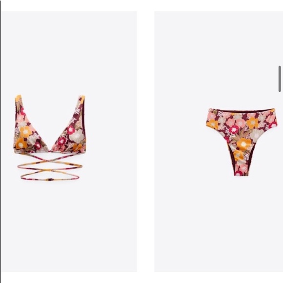 Zara Swim Zara Floral Bathing Suit Poshmark